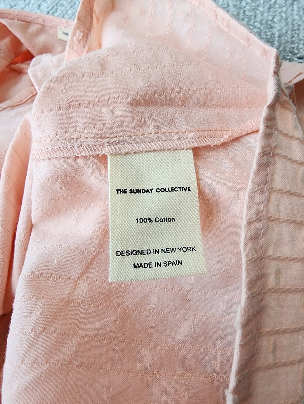 The Sunday Collective Pink Swiss Dot Flutter Sleeve Blouse NWT 12Y - Picture 7 of 8